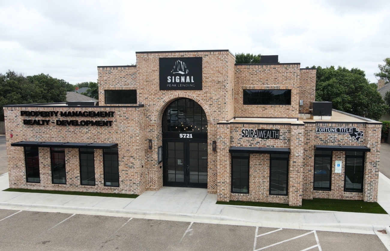 Exterior view of Citadel Construction’s modern office project.