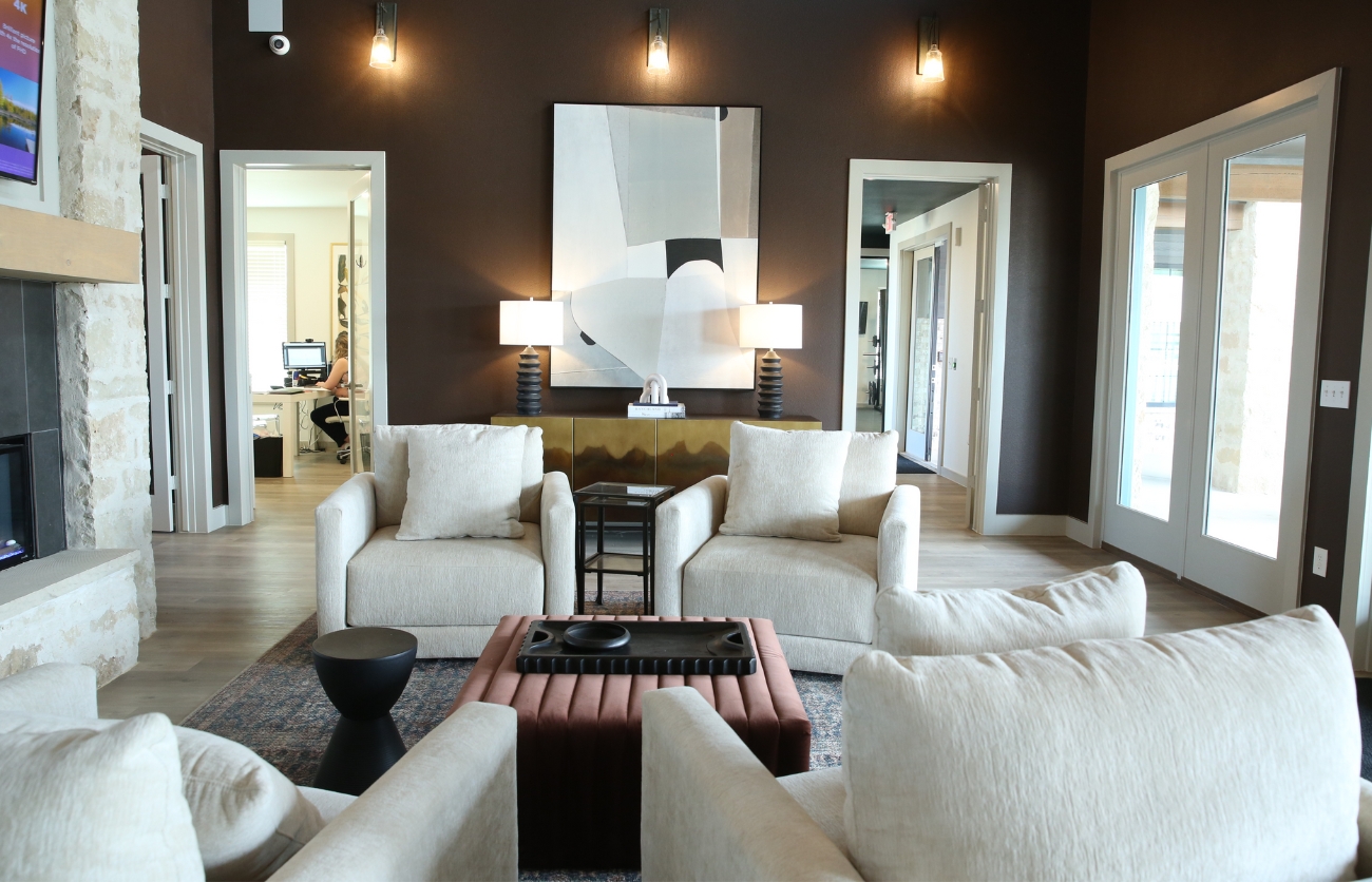 Spacious resident clubhouse featuring contemporary design by Citadel Construction.