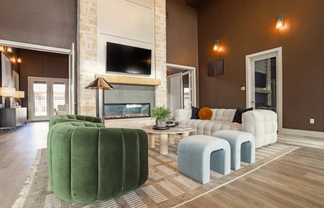 Stylish apartment clubhouse built by Citadel Construction.