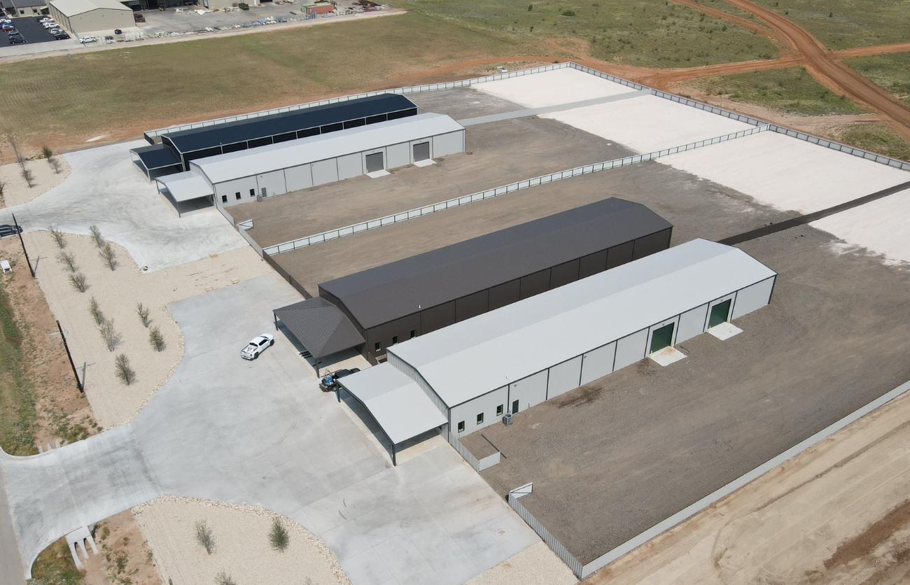 Citadel Construction’s industrial park featuring ample truck access and storage.